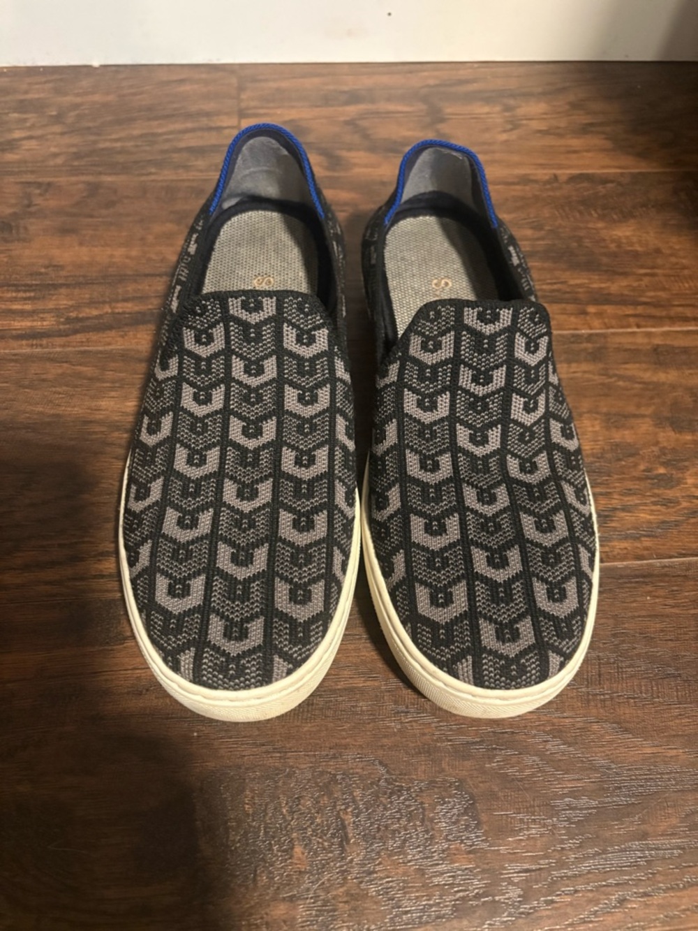 Rothy’s Slip On Black & Graphite Logo